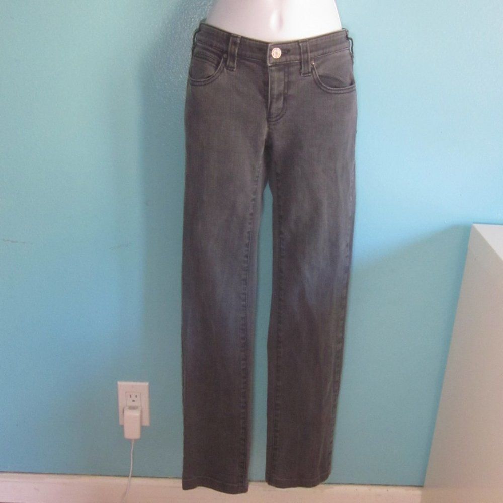 Armani Jeans AJ Womens Size 26 Gray Low Rise Straight Leg Slim Denim